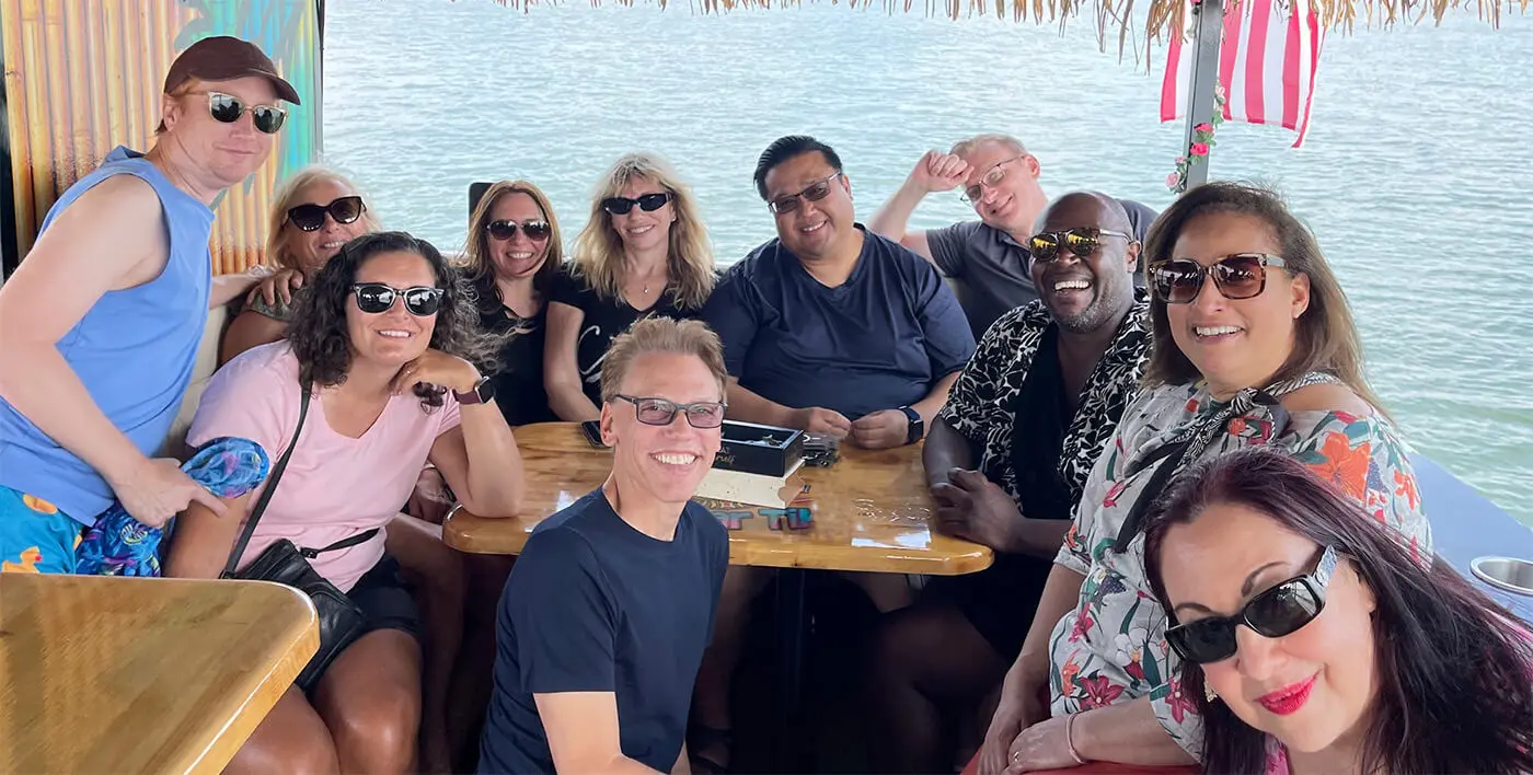 Educational Travel Adventures Team on a boat